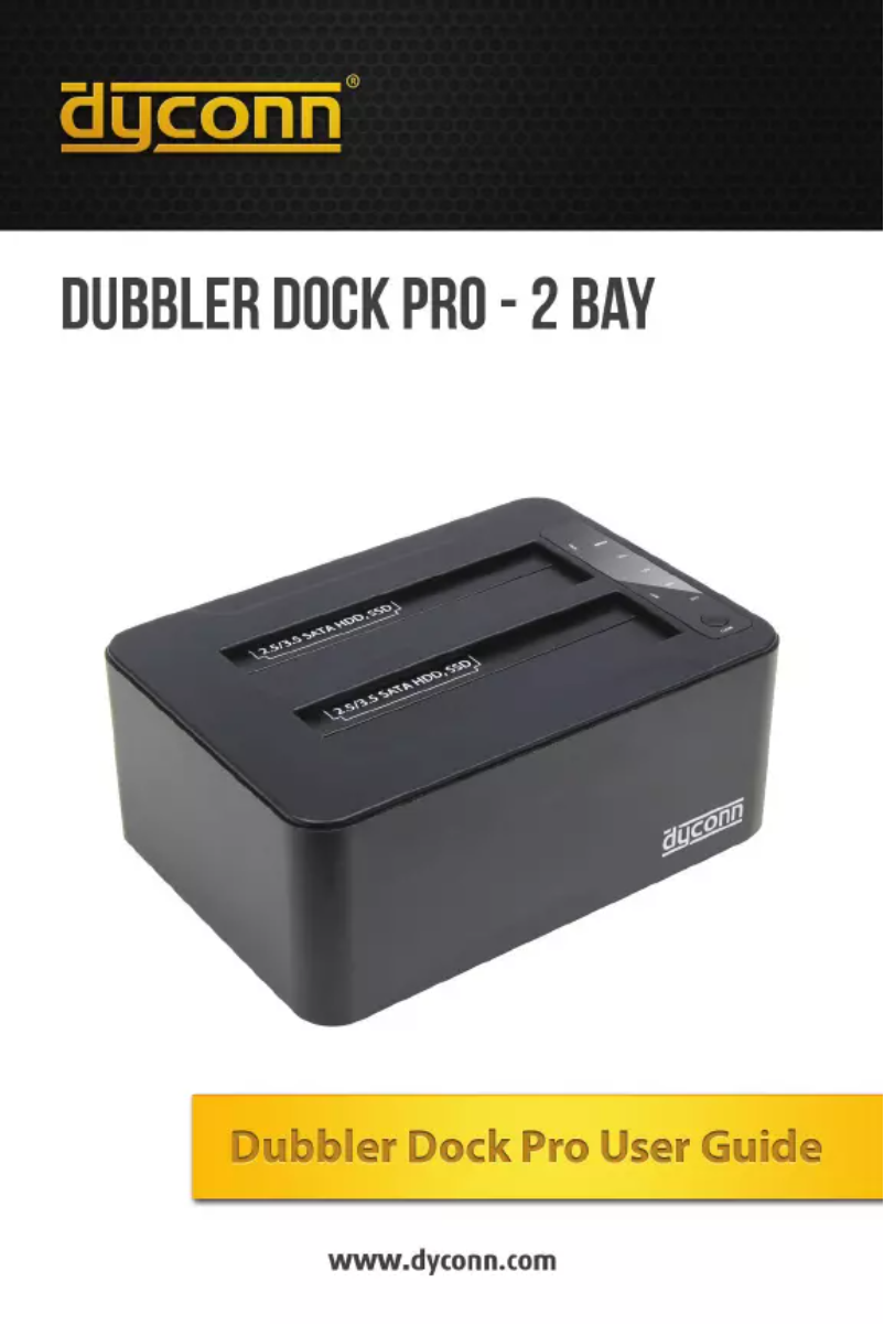 Page n°1 - Manuel utilisateur Dyconn Dubbler Dock Pro