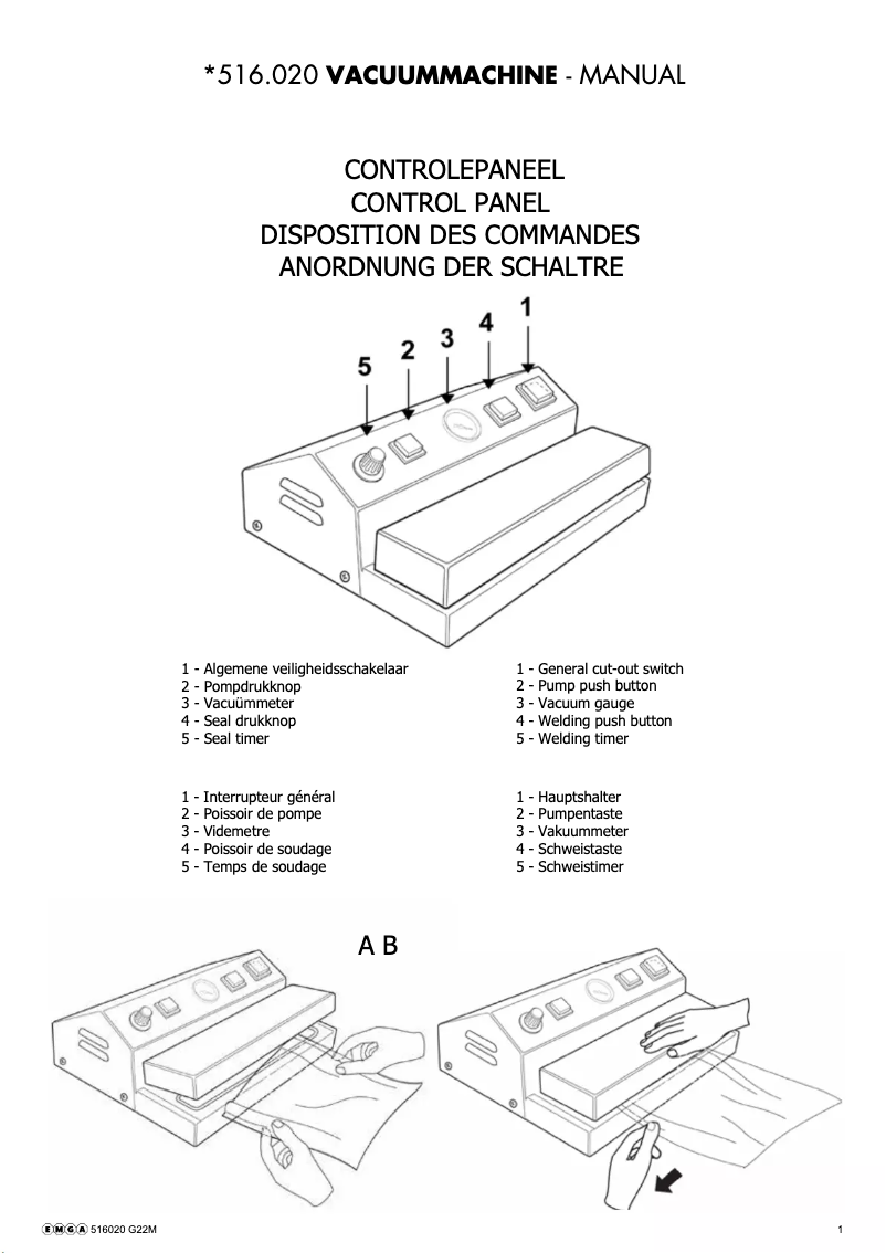 Page 1 de la notice Manuel utilisateur Emga 516020