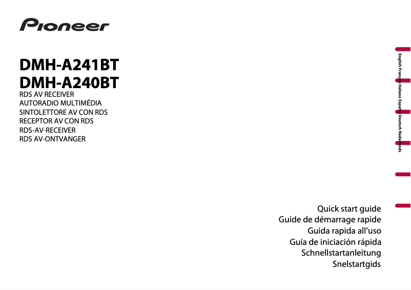 Page n°1 - Guide de démarrage rapide Pioneer DMH-A240BT