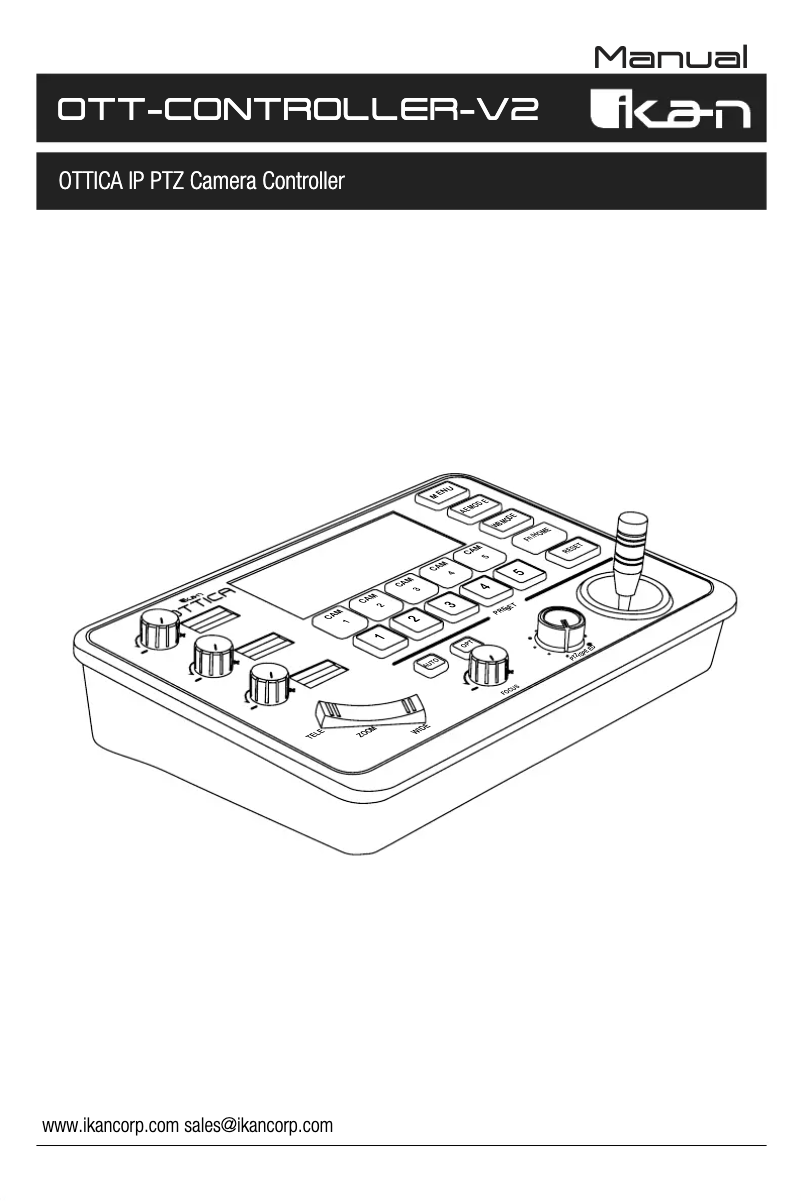 Page 1 of the manual User Manual Ikan OTT-CONTROLLER-V2
