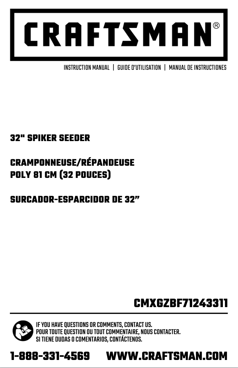 Page 1 de la notice Manuel utilisateur Craftsman CMXGZBF71243311