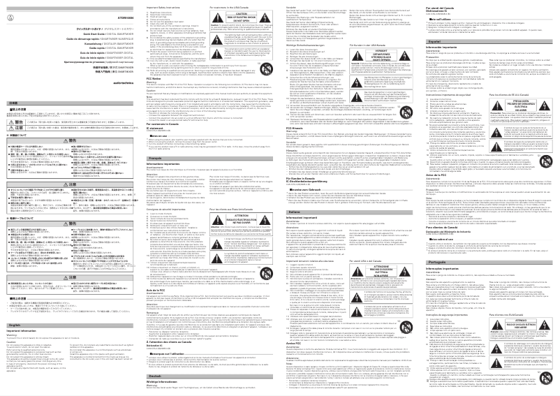 Page 1 de la notice Manuel utilisateur Audio-Technica ATDM-0604