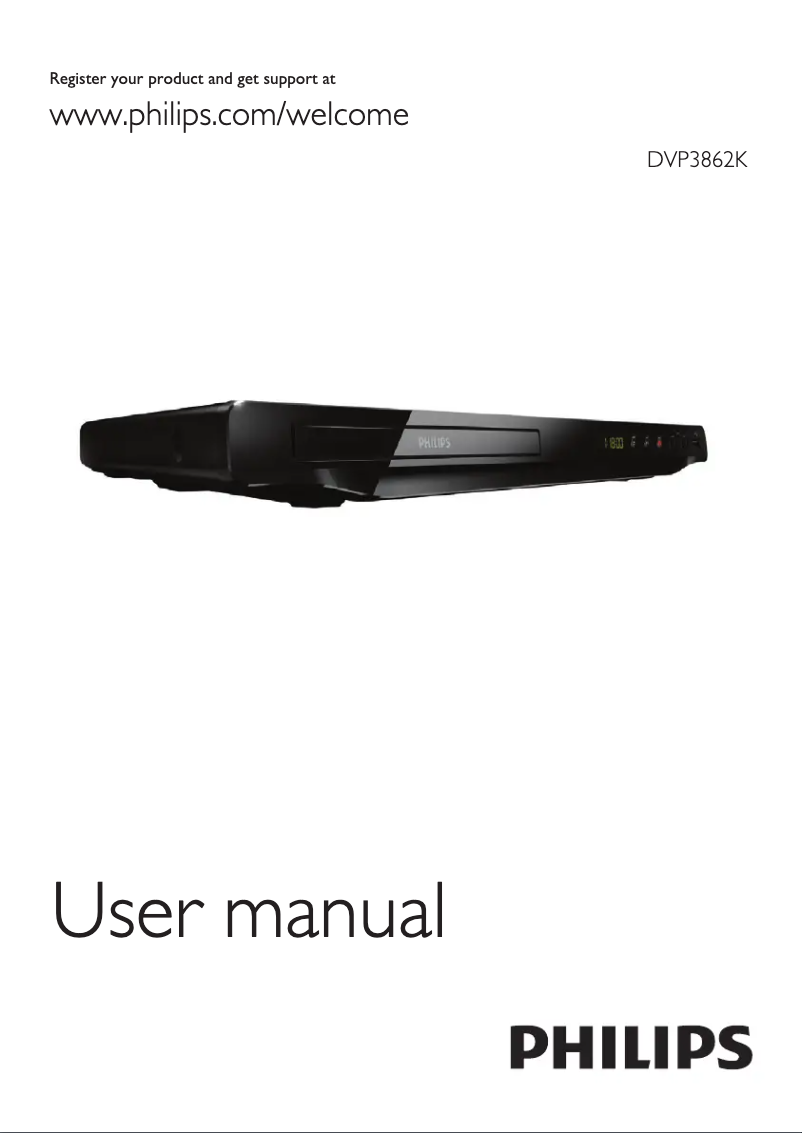 Page 1 de la notice Manuel utilisateur Philips DVP3862K