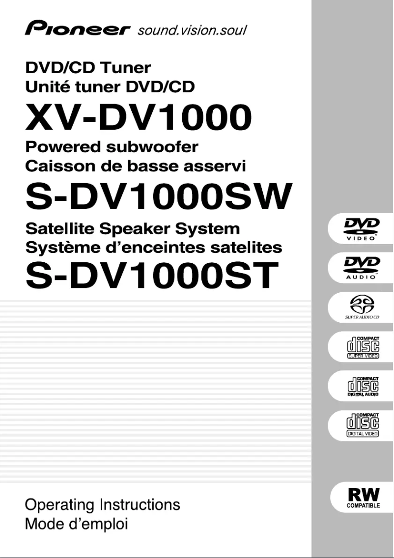 Image de la première page du manuel de l'appareil NS-DV1000