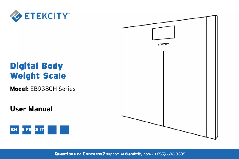Page n°1 - Manuel utilisateur Etekcity EB9380H