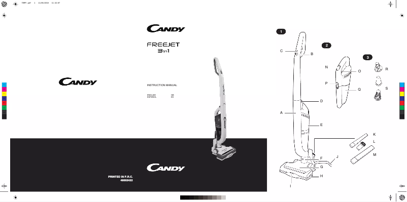Page n°1 - Manuel utilisateur Candy Freejet 3 in 1
