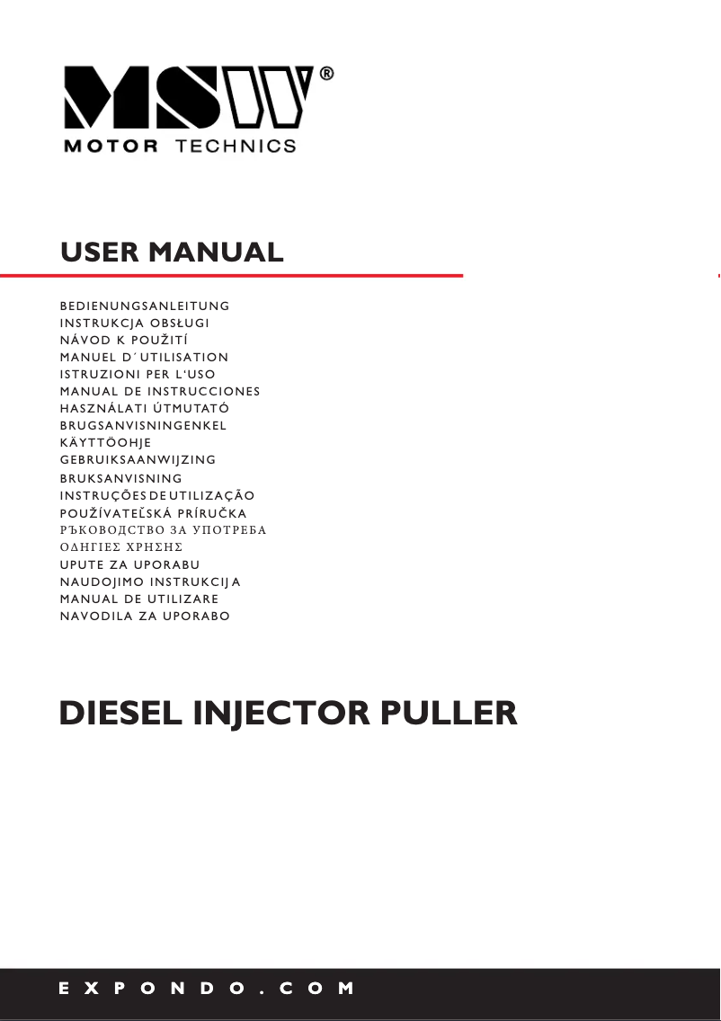Page n°1 - Manuel utilisateur MSW MSW-IED-02