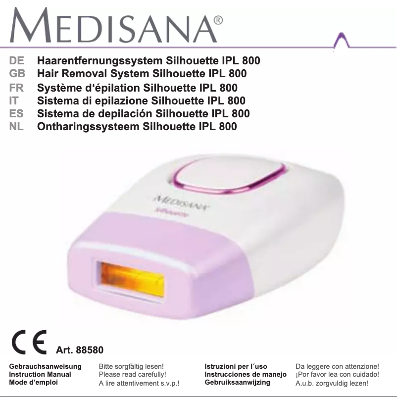 Image de la première page du manuel de l'appareil IPL 800