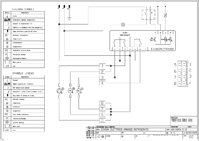 Page 1 de la notice Schéma de câblage MBM A70TNPY