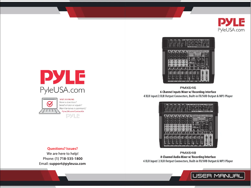 Page n°1 - Manuel utilisateur Pyle PMX648