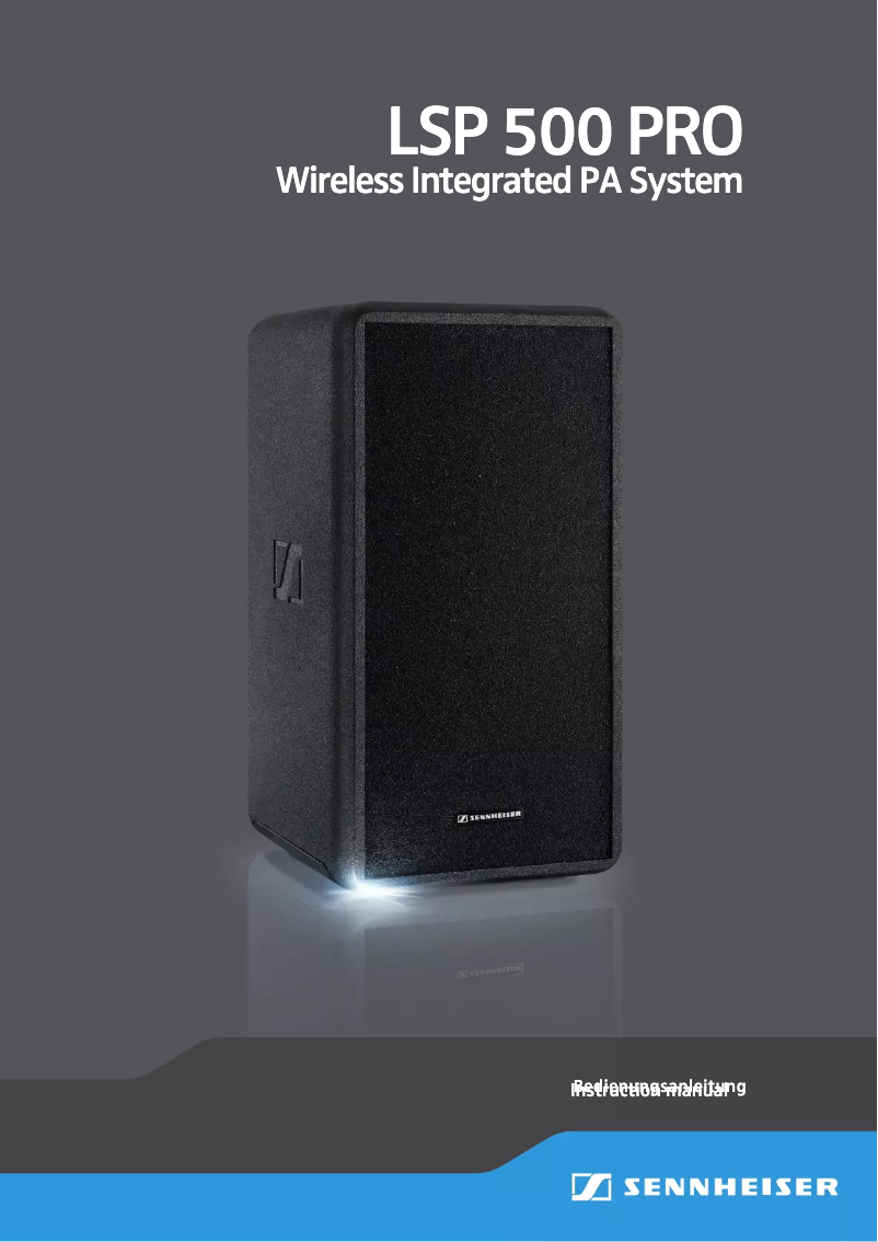 Page 1 de la notice Manuel utilisateur Sennheiser LSP 500 PRO