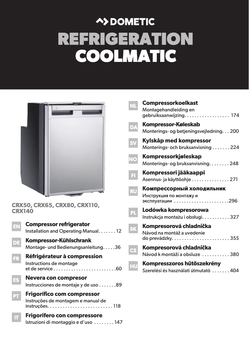 Imagen de la primera página del manual del dispositivo CoolMatic CRX 65