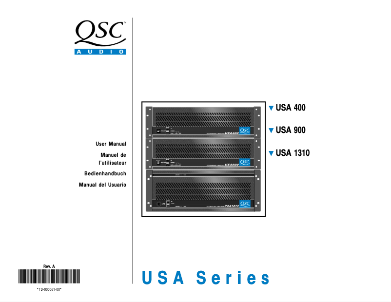Image de la première page du manuel de l'appareil USA 400