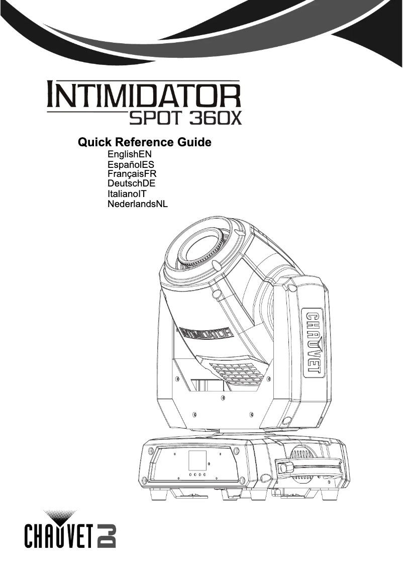 Page n°1 - Manuel utilisateur Chauvet Intimidator Spot 360X