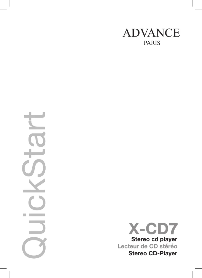 Image de la première page du manuel de l'appareil X-CD7