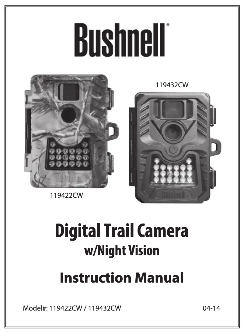 Page n°1 - Manuel utilisateur Bushnell 119422CW