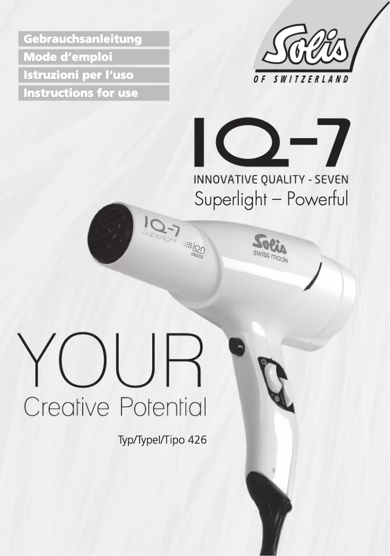 Page 1 de la notice Manuel utilisateur Solis IQ-7 Superlight