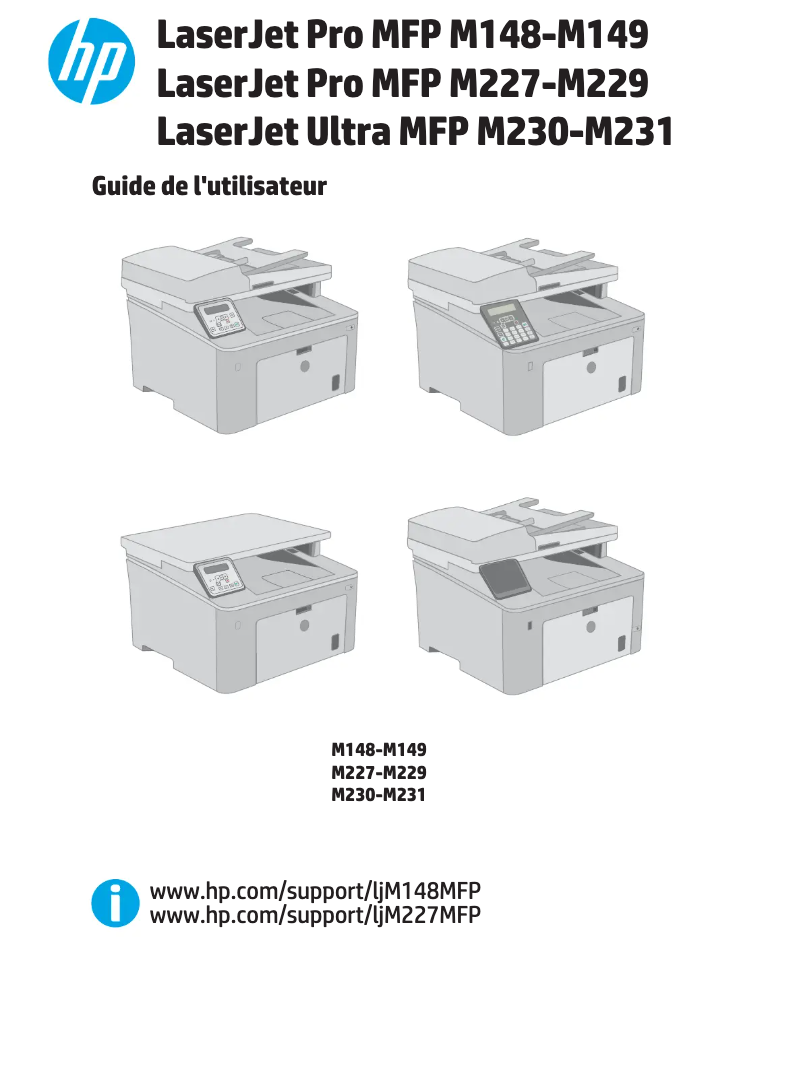 Image de la première page du manuel de l'appareil LaserJet Pro MFP M148fdw