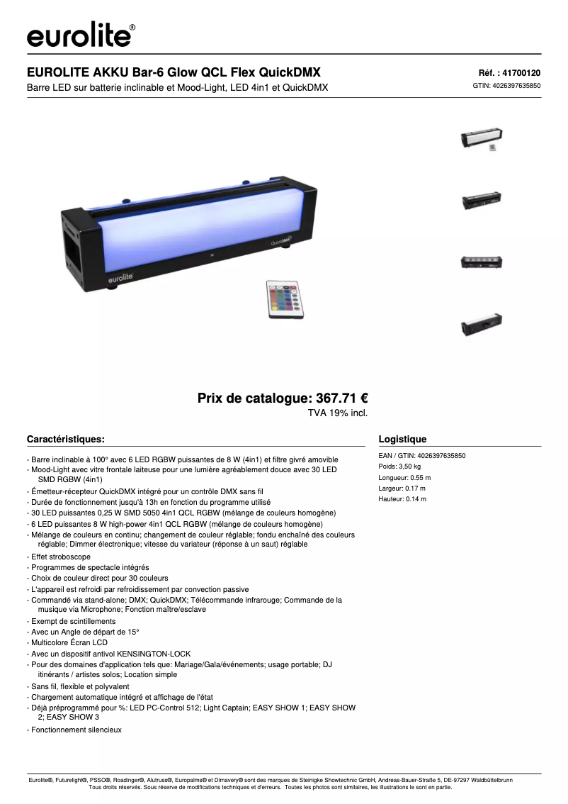 Image de la première page du manuel de l'appareil AKKU Bar-6