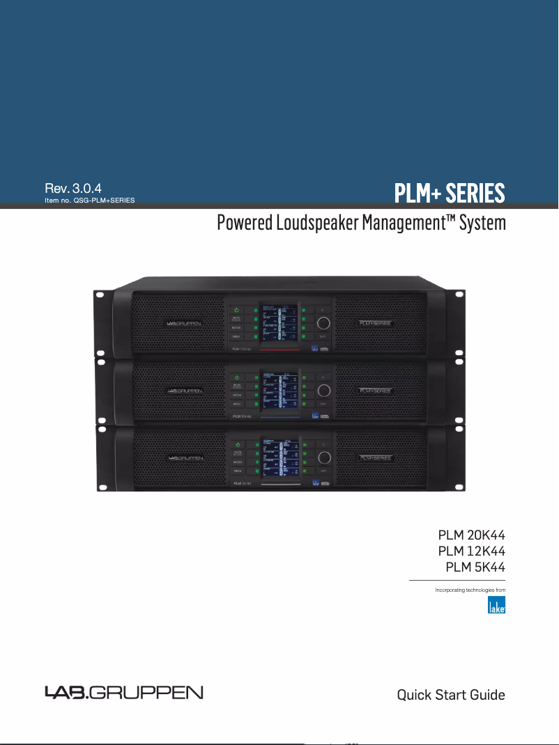 Image de la première page du manuel de l'appareil PLM 20K44 BP