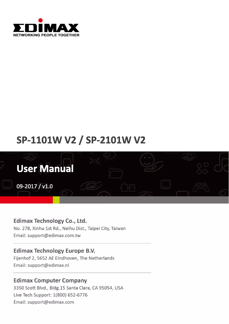 Page n°1 - Manuel utilisateur Edimax SP-2101WV2