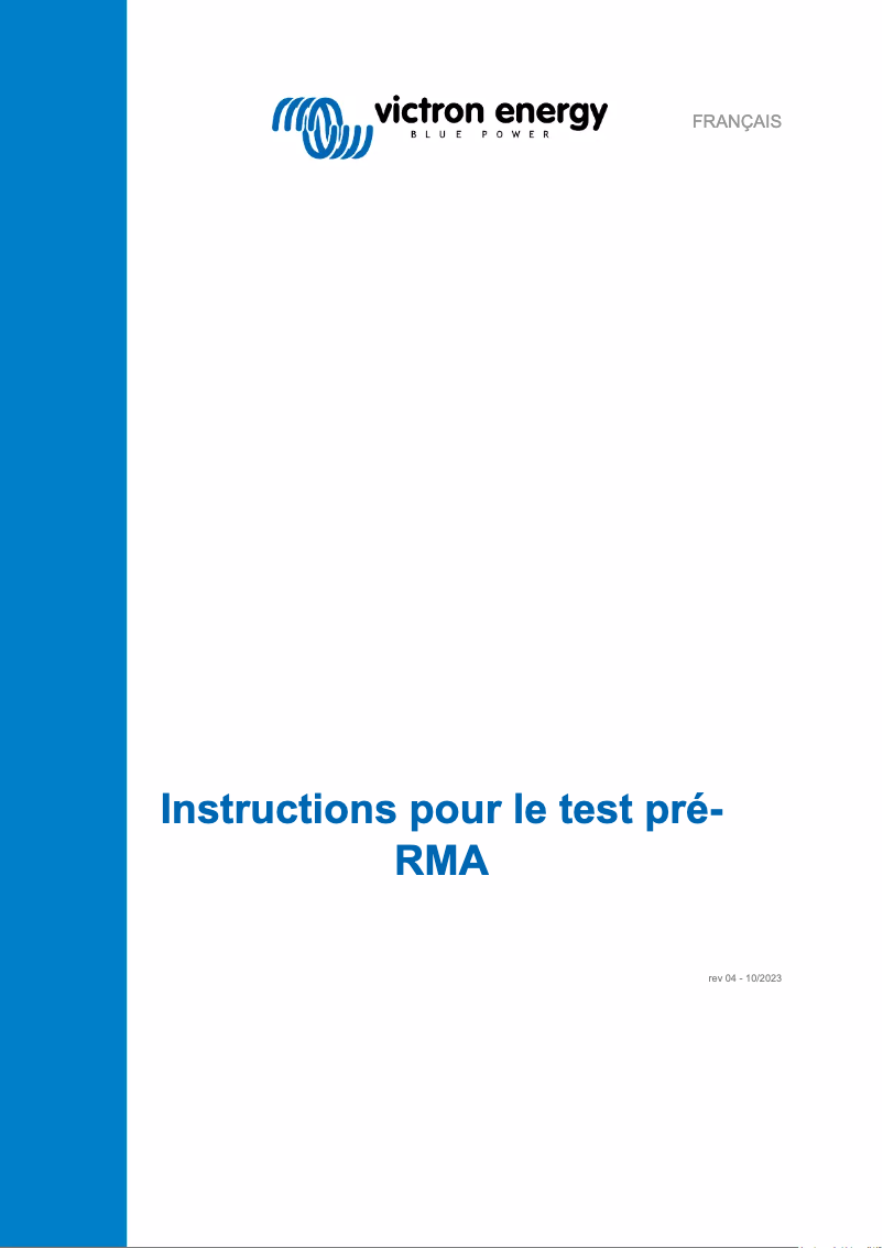 Page 1 de la notice Fiche technique Victron Energy BMV-700H