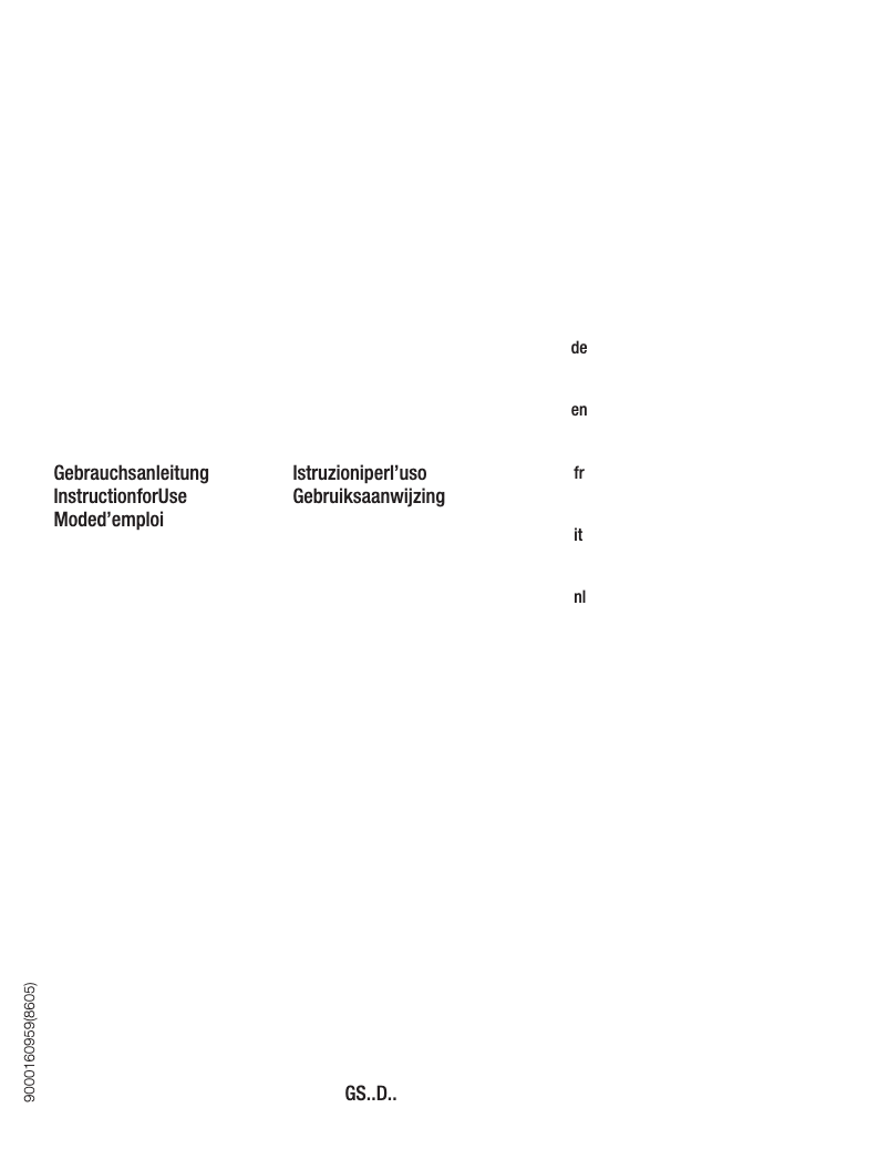 Page n°1 - Manuel utilisateur Siemens GS12DE20