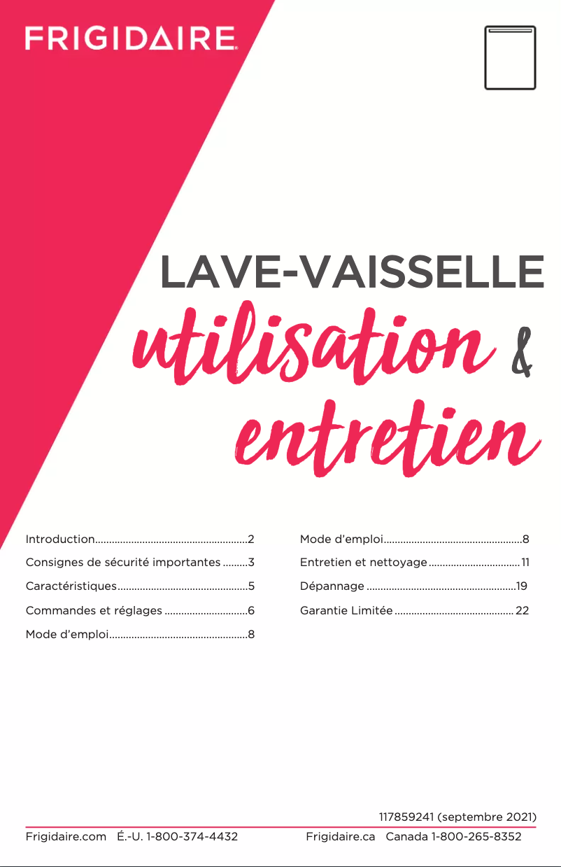 Image de la première page du manuel de l'appareil FGIP2479SF