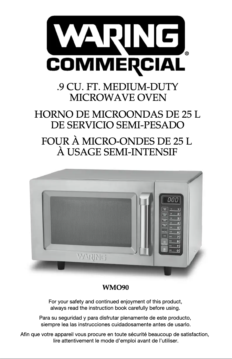 Page n°1 - Manuel utilisateur Waring Commercial WMO90