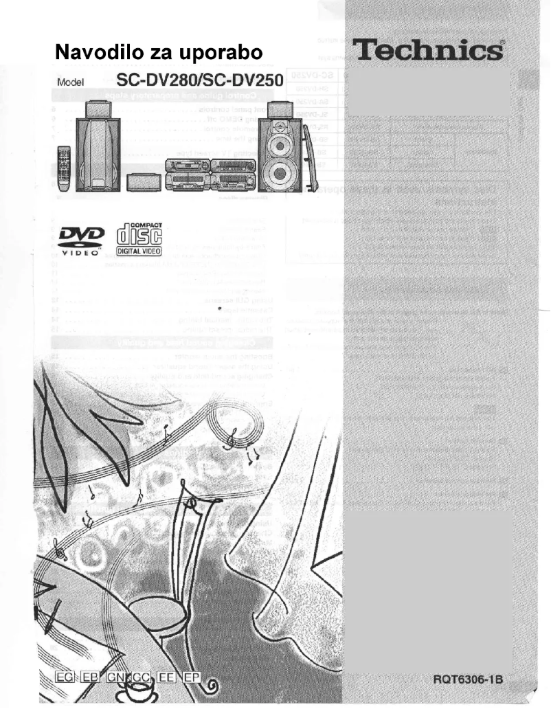 Page n°1 - Manuel utilisateur Panasonic SC-DV280