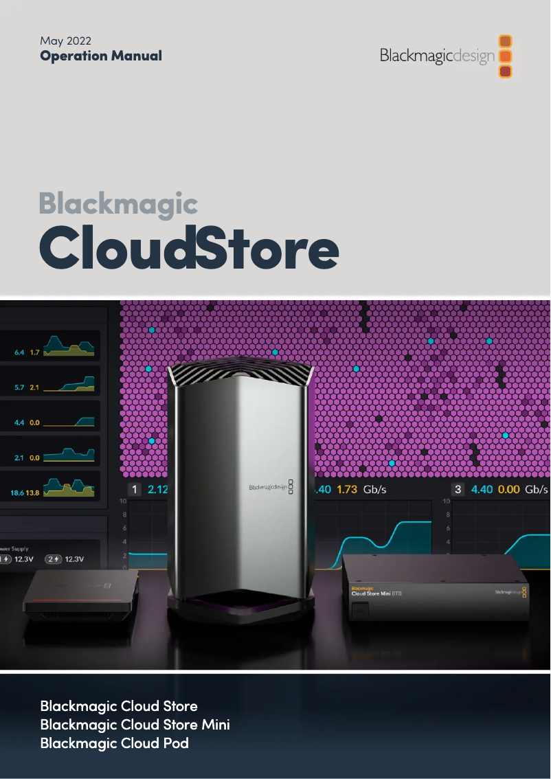 Page 1 de la notice Manuel utilisateur Blackmagic Design Cloud Store Mini