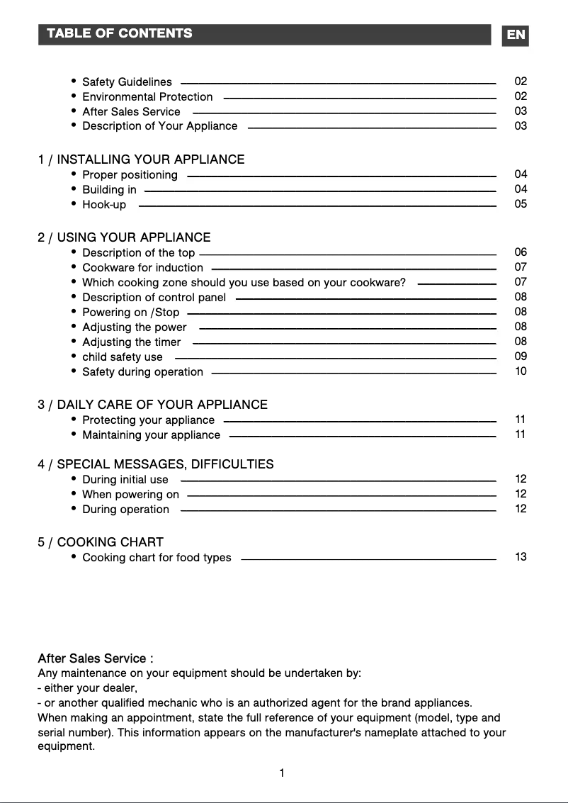 Image de la première page du manuel de l'appareil IF-14-R
