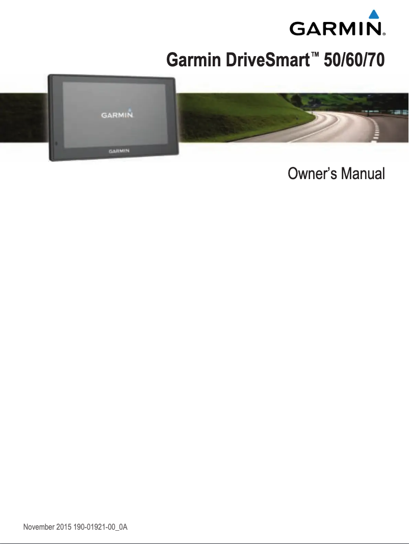 Page 1 de la notice Manuel utilisateur Garmin DriveSmart 50