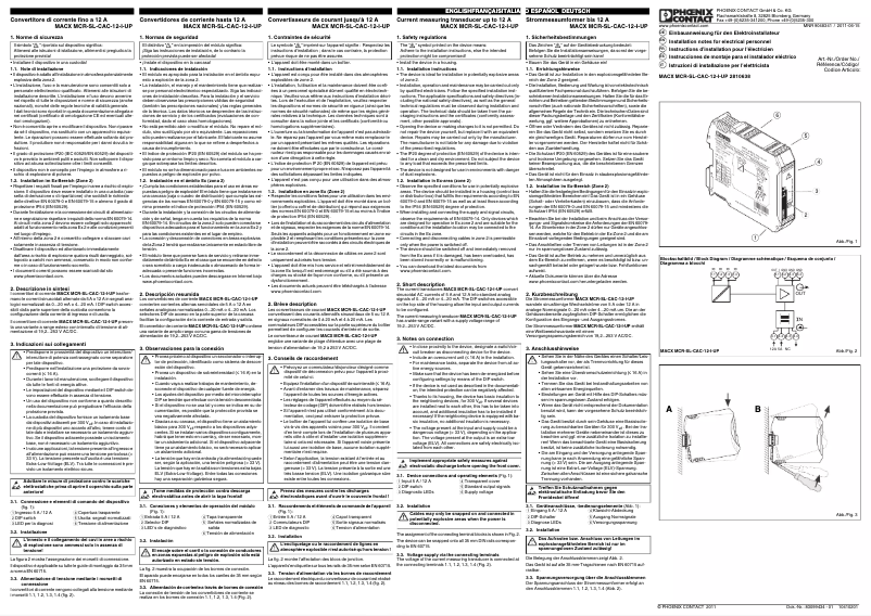 Page 1 de la notice Manuel utilisateur Phoenix Contact MACX MCR-SL-CAC-12-I-UP