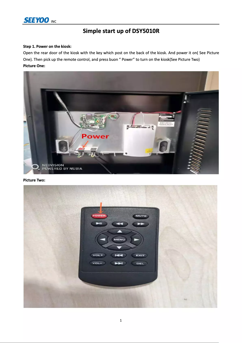 Page n°1 - Manuel utilisateur Astar DSY5010R