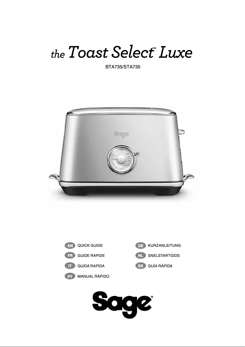 Page n°1 - Manuel utilisateur Sage the Toast Select Luxe BTA735