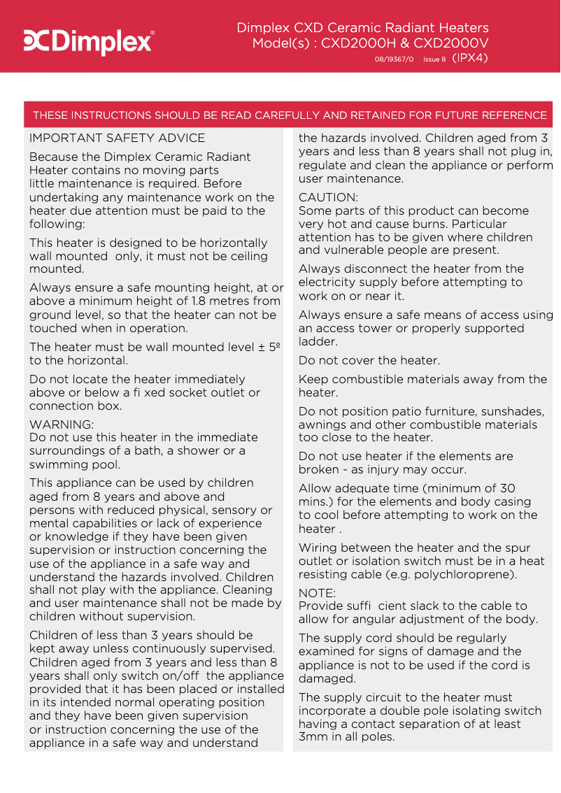 Image de la première page du manuel de l'appareil CXD2000V