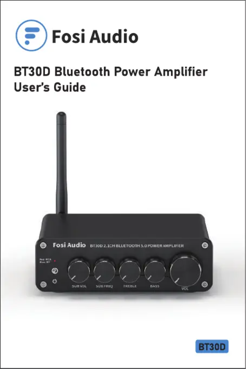 Page 1 de la notice Manuel utilisateur Fosi Audio BT30D