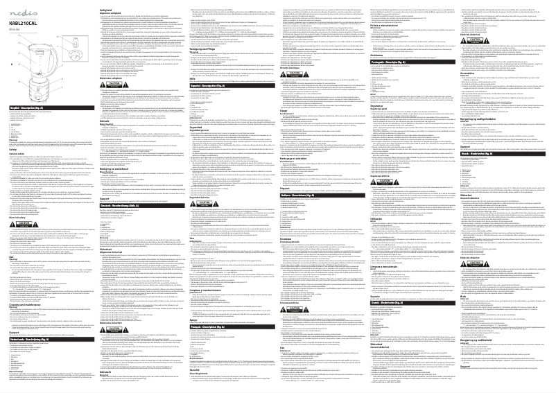 Page n°1 - Manuel utilisateur Nedis KABL210CAL