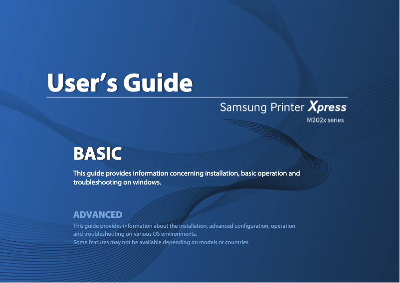 Page n°1 - Manuel utilisateur Samsung Xpress SL-M2020W