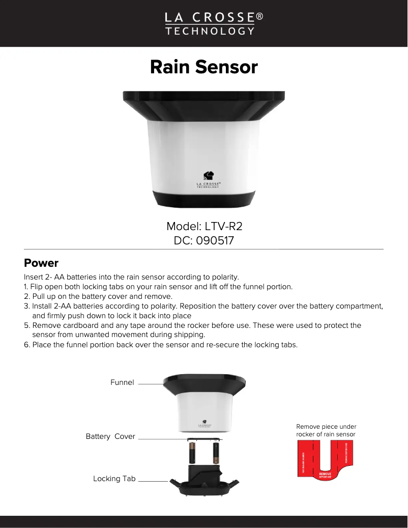 Image de la première page du manuel de l'appareil LTV-R2