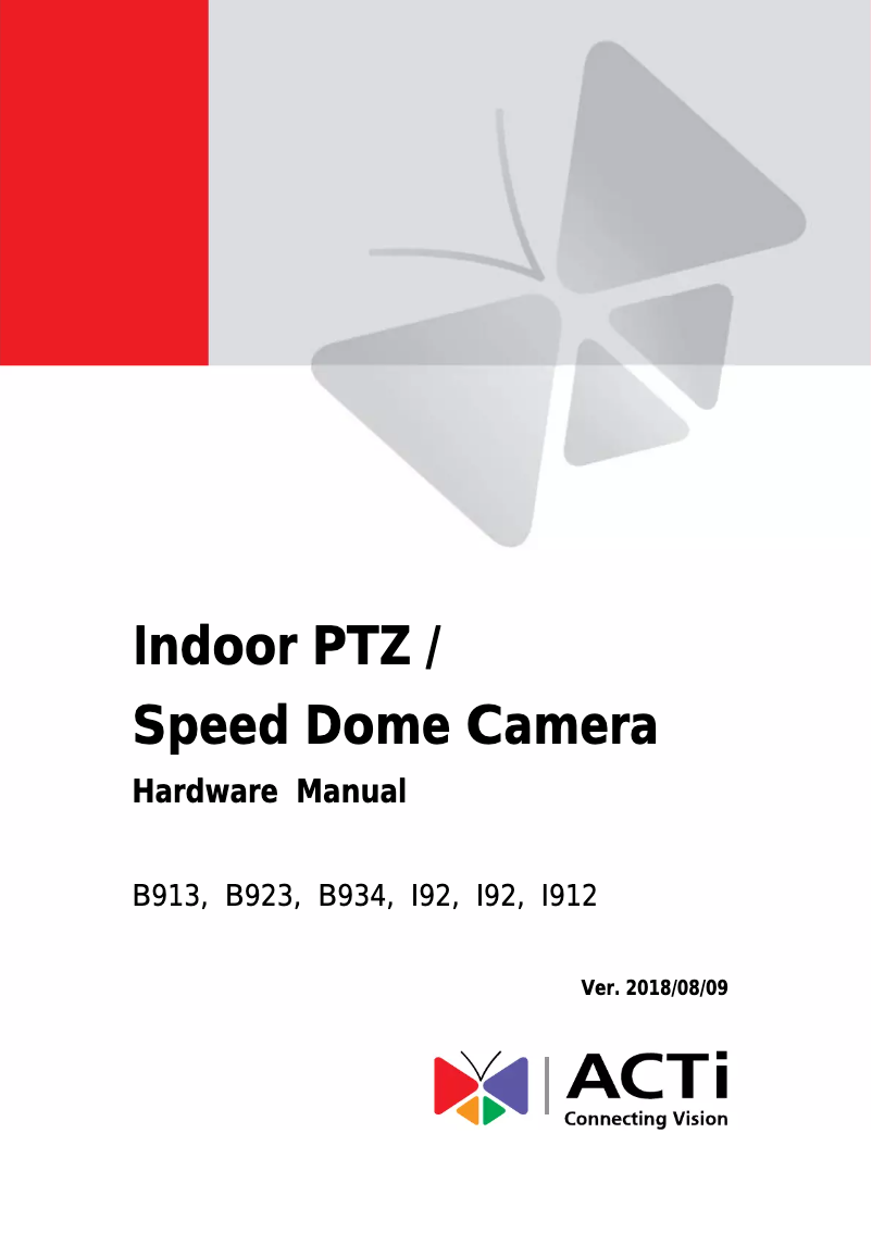 Page n°1 - Mode d'emploi ACTi B913