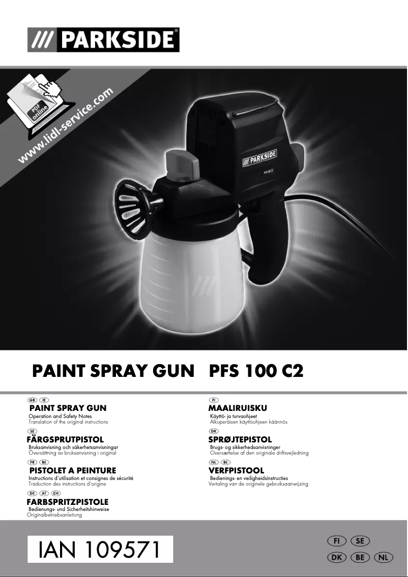 Page n°1 - Manuel utilisateur Parkside PFS 100 C2