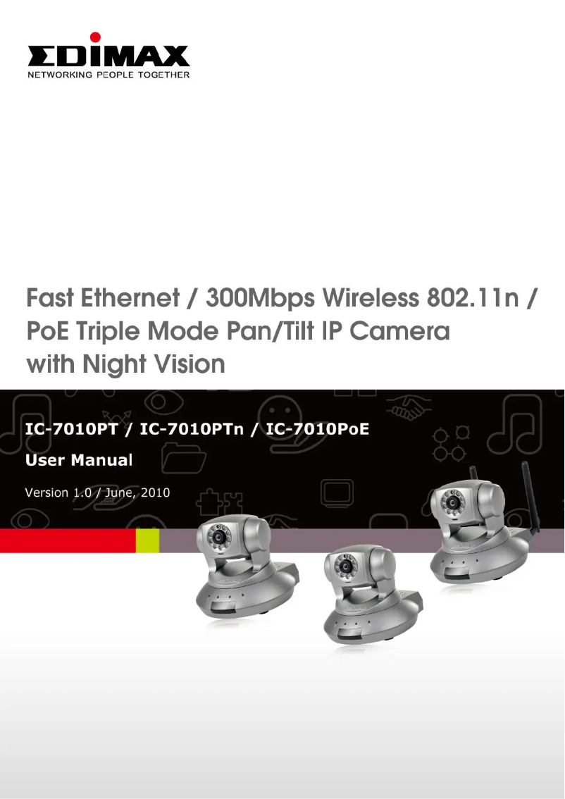 Page 1 de la notice Manuel utilisateur Edimax IC-7000PTn