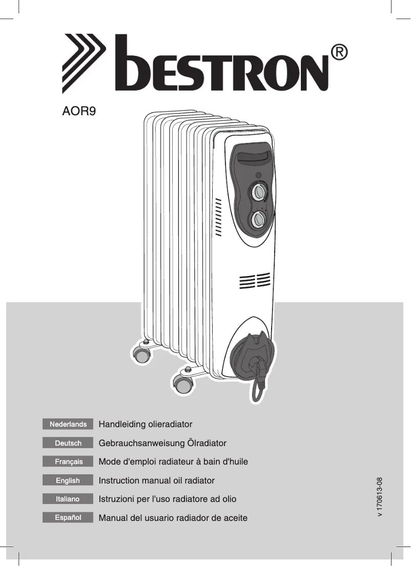 Page n°1 - Manuel utilisateur Bestron AOR9