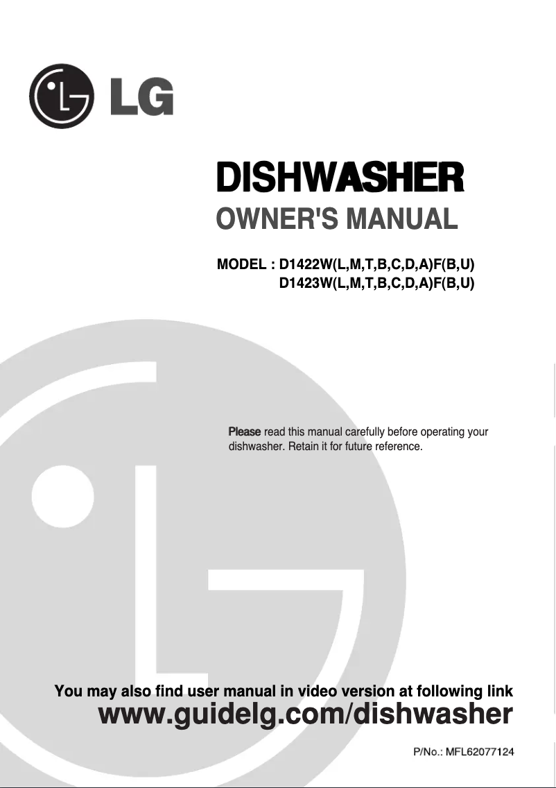 Page 1 de la notice Manuel utilisateur LG D1422MFB