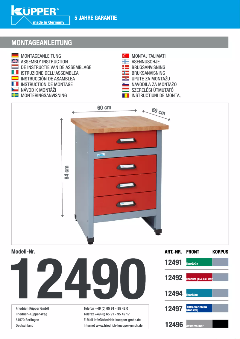 Imagen de la primera página del manual del dispositivo 12497