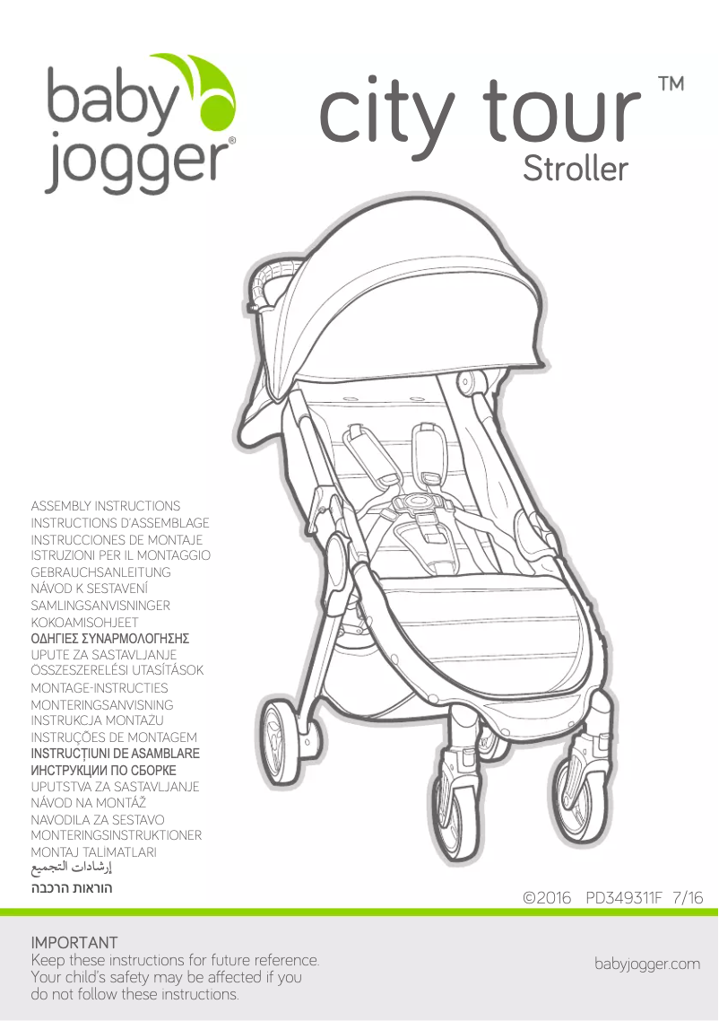 Page n°1 - Manuel utilisateur Baby Jogger City Tour