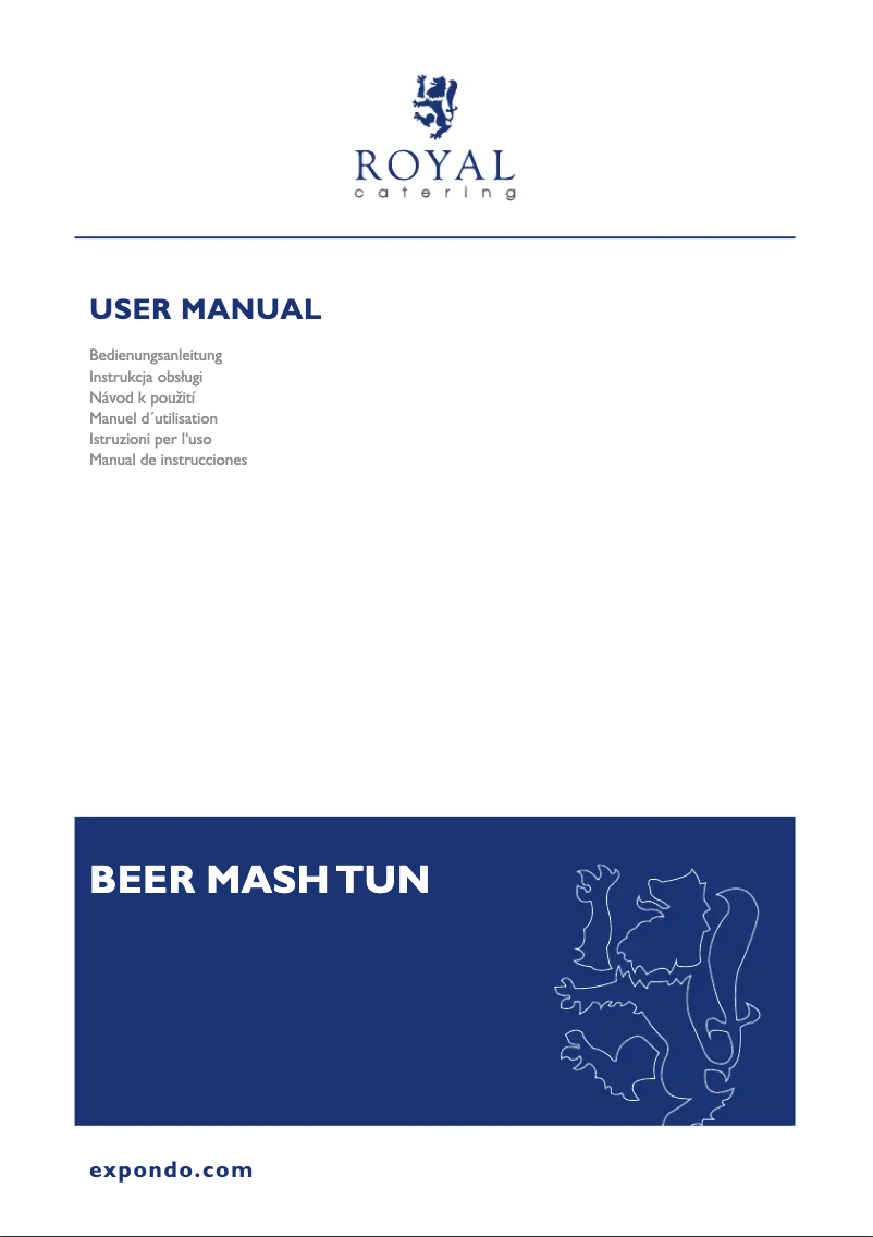 Page n°1 - Manuel utilisateur Royal Catering RCBM-60IN