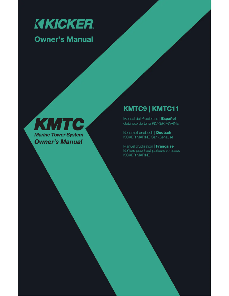 Page 1 de la notice Manuel utilisateur Kicker KMTC94